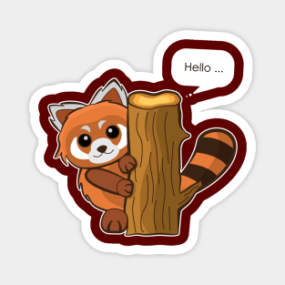 hello red panda Magnet