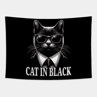 Black Cat in Black Tapestry