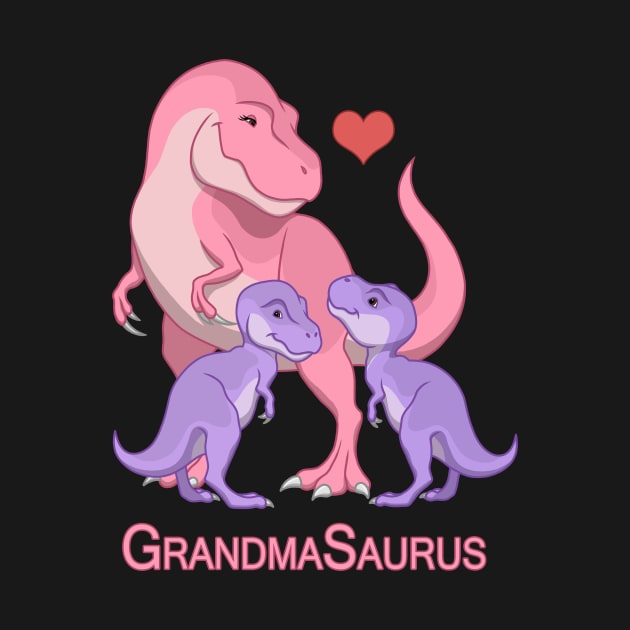 GrandmaSaurus T-Rex Dinosaur and Grandchildren by csforest