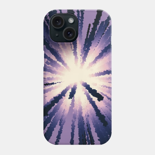 Abstract light of lilac rays. Phone Case by BumbleBambooPrints