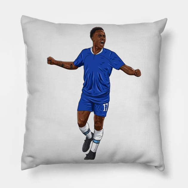Raheem Sterling Pillow by Ades_194