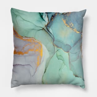 Alcohol ink modern abstract painting, modern contemporary art. Pillow