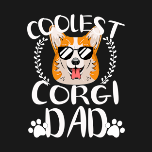 Glasses Coolest Corgi Dog Dad T-Shirt