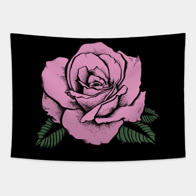 pink rose Tapestry by somatosis