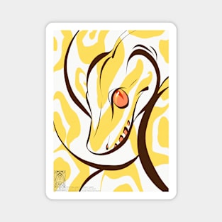 Albino Ball Python Bust Magnet