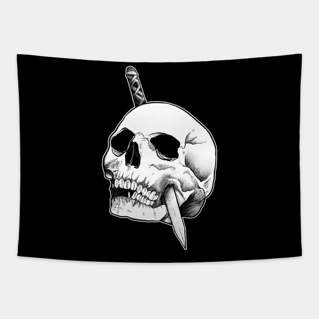 Skull and Dagger Tapestry by DeathAnarchy