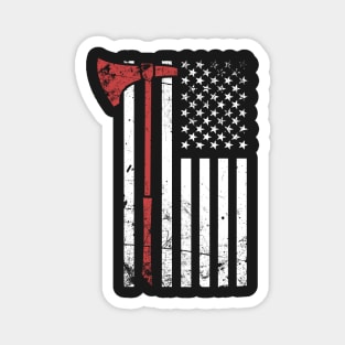 Viking Axe & American Flag Magnet