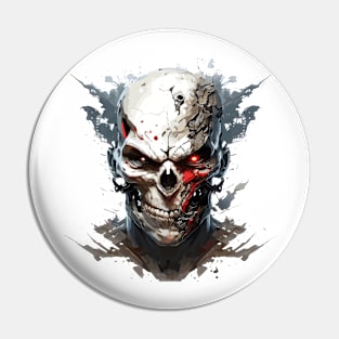 Skull Wild Life Painting Dark Character Spirit Pin