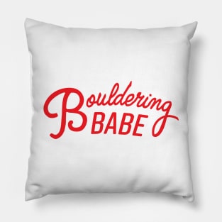 Bouldering Babe Pillow