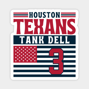 Houston Texans Dell 3 American Flag Football Magnet