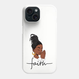 Woman of Faith, Black Woman, locs Phone Case