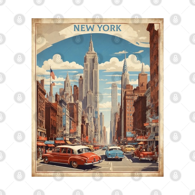 New York City United States of America Tourism Vintage by TravelersGems