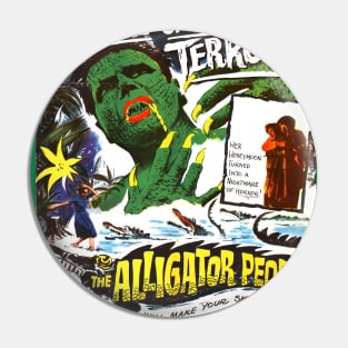 Classic 50's Horror Movie Poster - The Alligator People Pin