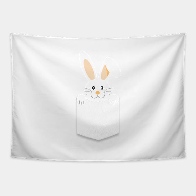 Easter Bunny Pocket Tapestry by Flippin' Sweet Gear