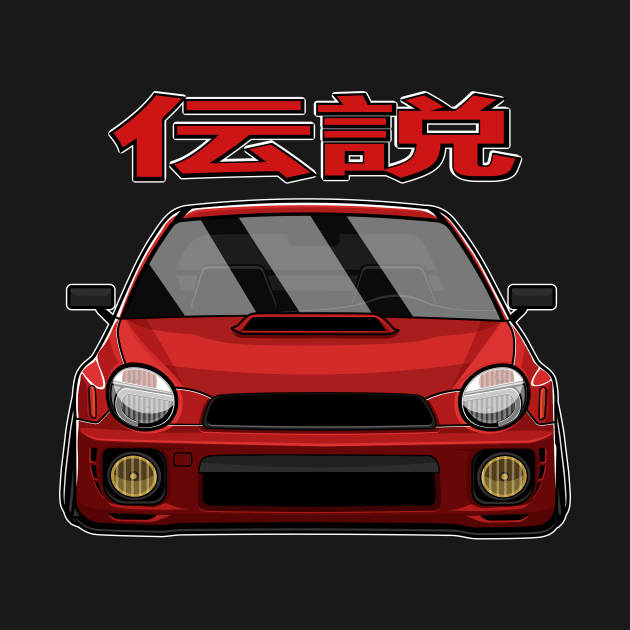 red Subie Bug Eye Legend by dipurnomo