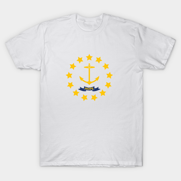 Discover Rhode Island - Rhode Island Flag - T-Shirt