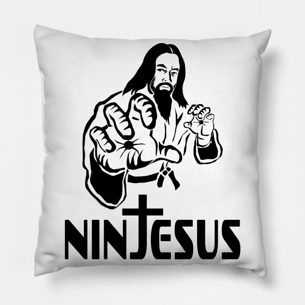 NinJesus Pillow by FightIsRight