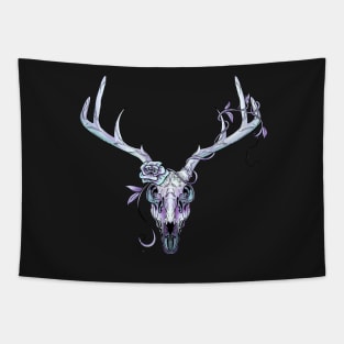 Deerskull and Roses Tapestry