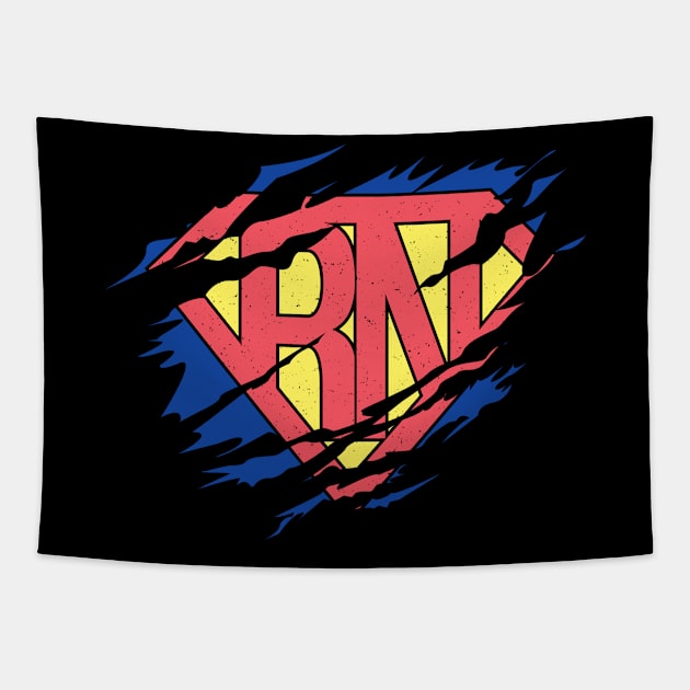 Super RN Nurse Ripped Tapestry by stuffbyjlim