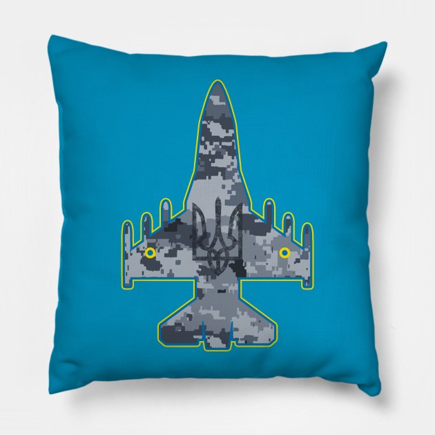 Ghost of Kyiv Ukrainian Ace Pillow by Scar