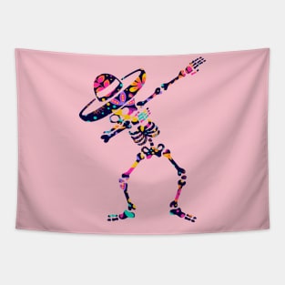 Skull dab dabbing dia de los muertos Tapestry