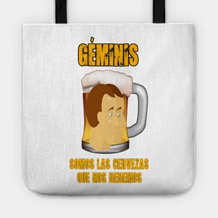 Fun design for lovers of beer and good liquor. Gemini sign Tote