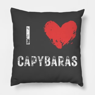 I Heart Capybaras Pillow