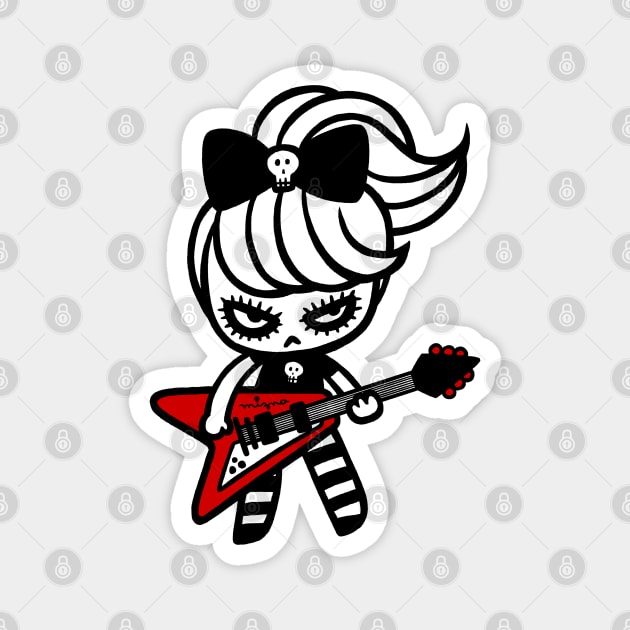 Rock Girl Magnet by MiznaWada