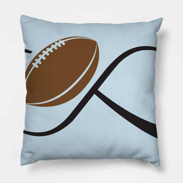 Football Love Pillow by justSVGs