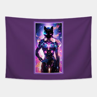 Anime Sci-Fi Cat Girl | Quality Anime Girl Artwork | Manga Girl Anime Art Tapestry