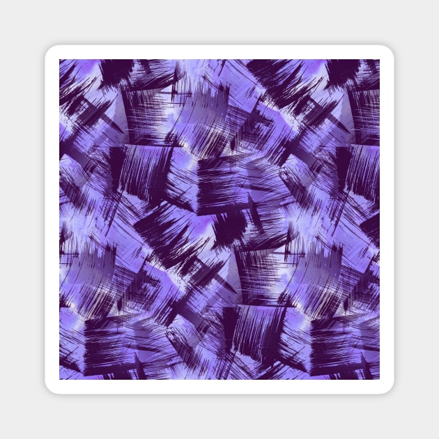 Purple Paint Strokes Magnet by KirstenStar 