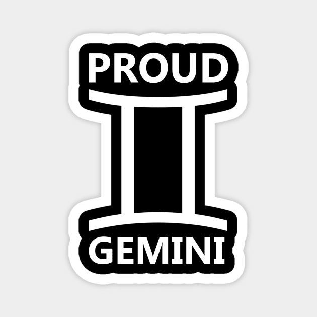 Proud Gemini White Magnet by Ven0mBlast