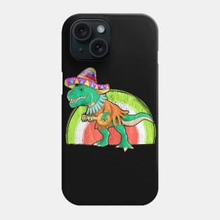 Cinco De Mayo Dinosaur Playing Guitar Phone Case