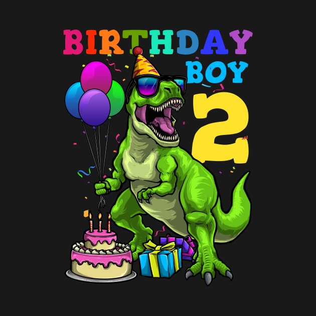 2nd Birthday Dinosaur Birthday Boy by KAWAIITEE