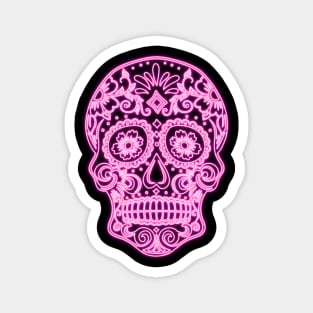 Pink Sugar Skull Magnet