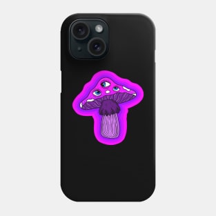 Purple Mushroom Sees All Phone Case