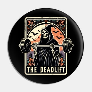 The Deadlift Death Tarot Card Grim Reaper Weight Training Workout Pin