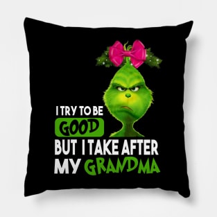Funny Grinch Christmas Grinch Funny Gift Grinchmas Grinch Lovers Pillow