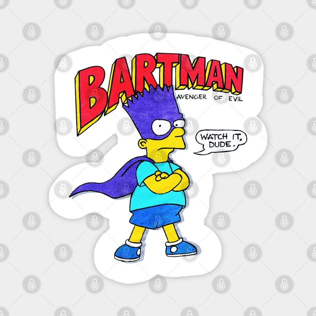 90s Cartoon - Bartman Magnet by nicklower