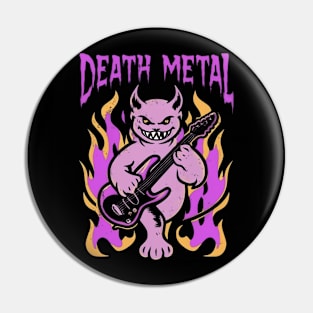 Death Metal Satanic Baphomet Cat Pin