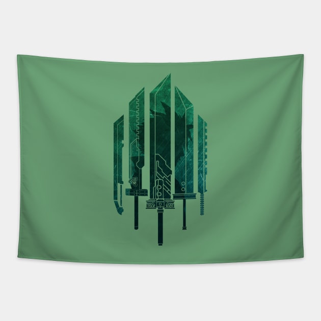 Cloud Buster Swords Tapestry by HyperTwenty