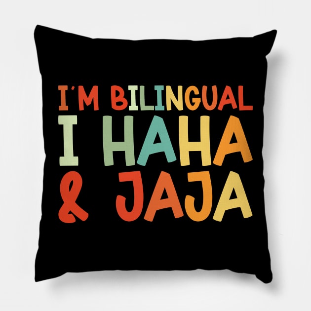 I’m Bilingual Haha and Jaja Spanish Teacher Pillow by Fulfillment 