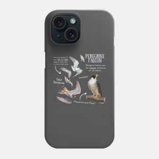 Animal facts - Peregrine Falcon Phone Case