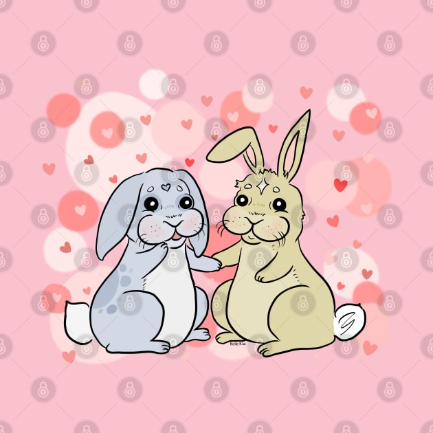 Bunny couple in love by doodletokki