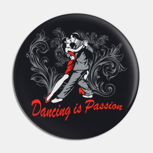 Tango dance is passion dancing couple Pin