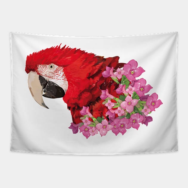 Aliverde Macaw Tapestry by obscurite