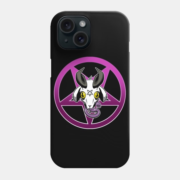 The Pentagram GOAT Pink Phone Case by GodsBurden