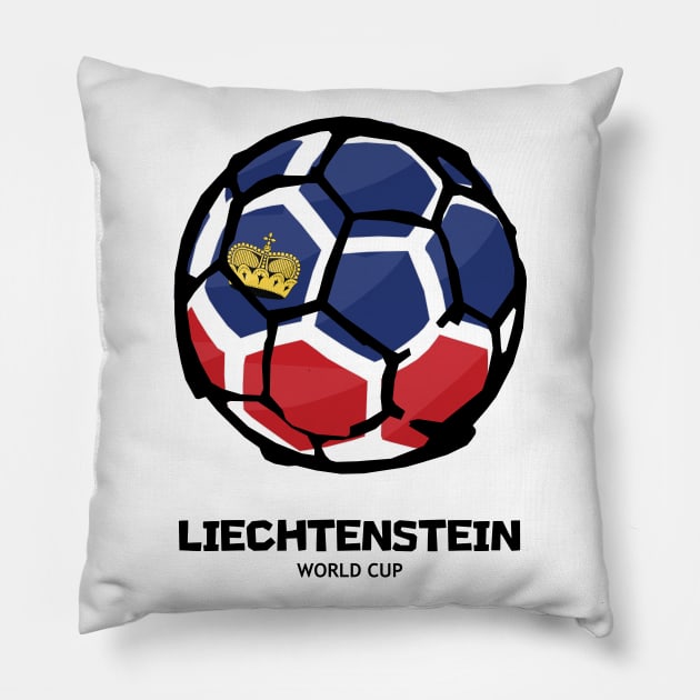 Liechtenstein Football Country Flag Pillow by KewaleeTee