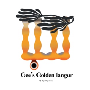 Bold monkey print "Gee Golden Langur" T-Shirt