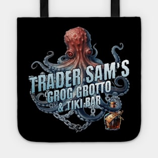 Trader Sam's Grog Grotto and Tiki Bar with Octopus and Bottle of Booze Tote